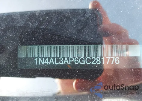 2016 Nissan Altima 2.5 Sr z USA, uszkodzony, nr VIN 1N4AL3AP6GC281776